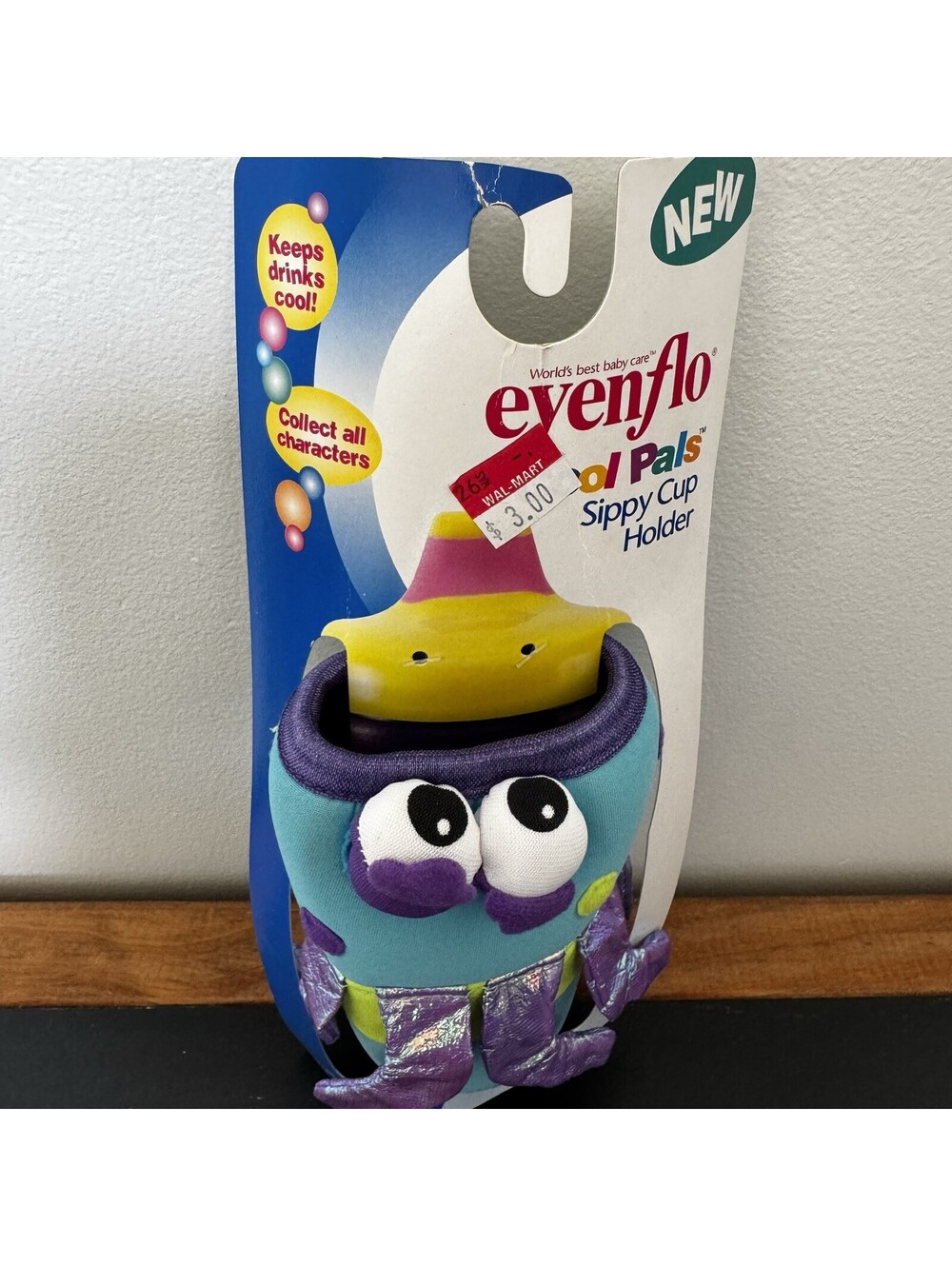 Vintage 90s Evenflo Cool Pals Sippy Cup Holder- Ollie Octopus New RARE